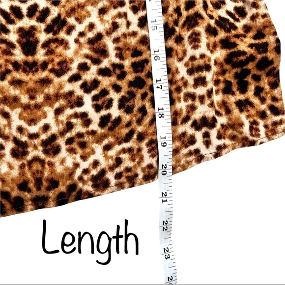 Entro Boutique Leopard Catimal Animal Print Off The Shoulder Top Blouse Size M - Picture 14 of 17